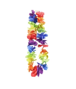 Rainbow Metallic Flower Lei