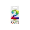 Rainbow Metallic Number Candle 2