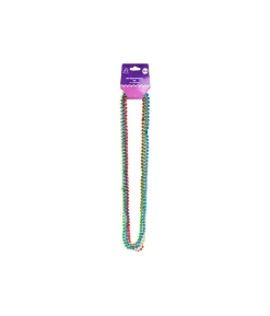 Rainbow Mix Bead Necklaces 78cm 6pk