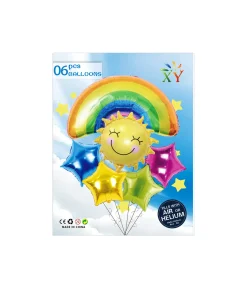 Rainbow Party Balloon Set 6pc