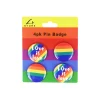 Rainbow Pin Badge 1.5inch 4pk