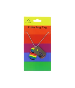 Rainbow Pride Metal Dog Tag