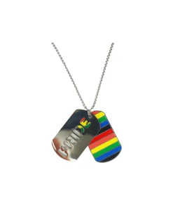 Rainbow Pride Metal Dog Tag