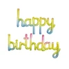 Rainbow Script Happy Birthday