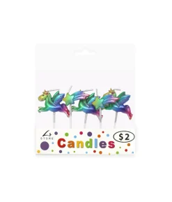 Rainbow Unicorn Candles 5pk