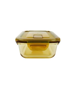 Rectangle Amber Borosilicate Glass Container 650ml