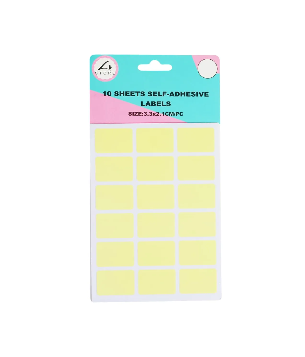 Rectangle Color Self Adhesive Labels Assorted 3.2 x 2.1cm 180pc
