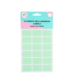 Rectangle Color Self Adhesive Labels Assorted 3.2 x 2.1cm 180pc