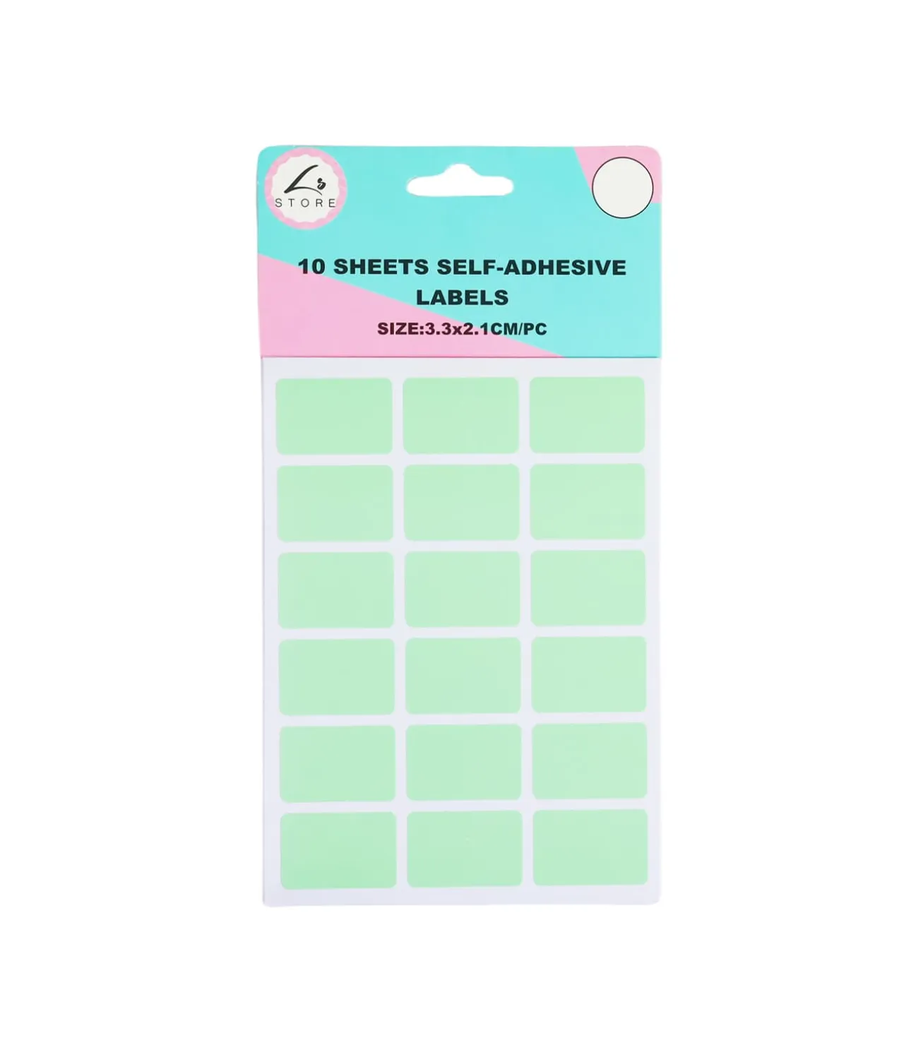 Rectangle Color Self Adhesive Labels Assorted 3.2 x 2.1cm 180pc