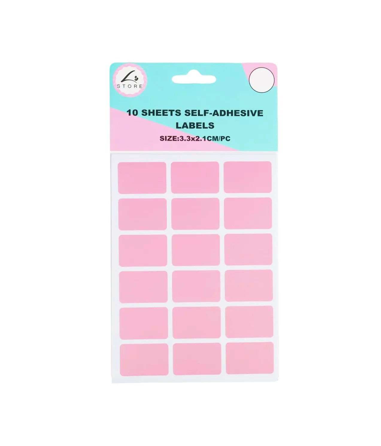 Rectangle Color Self Adhesive Labels Assorted 3.2 x 2.1cm 180pc