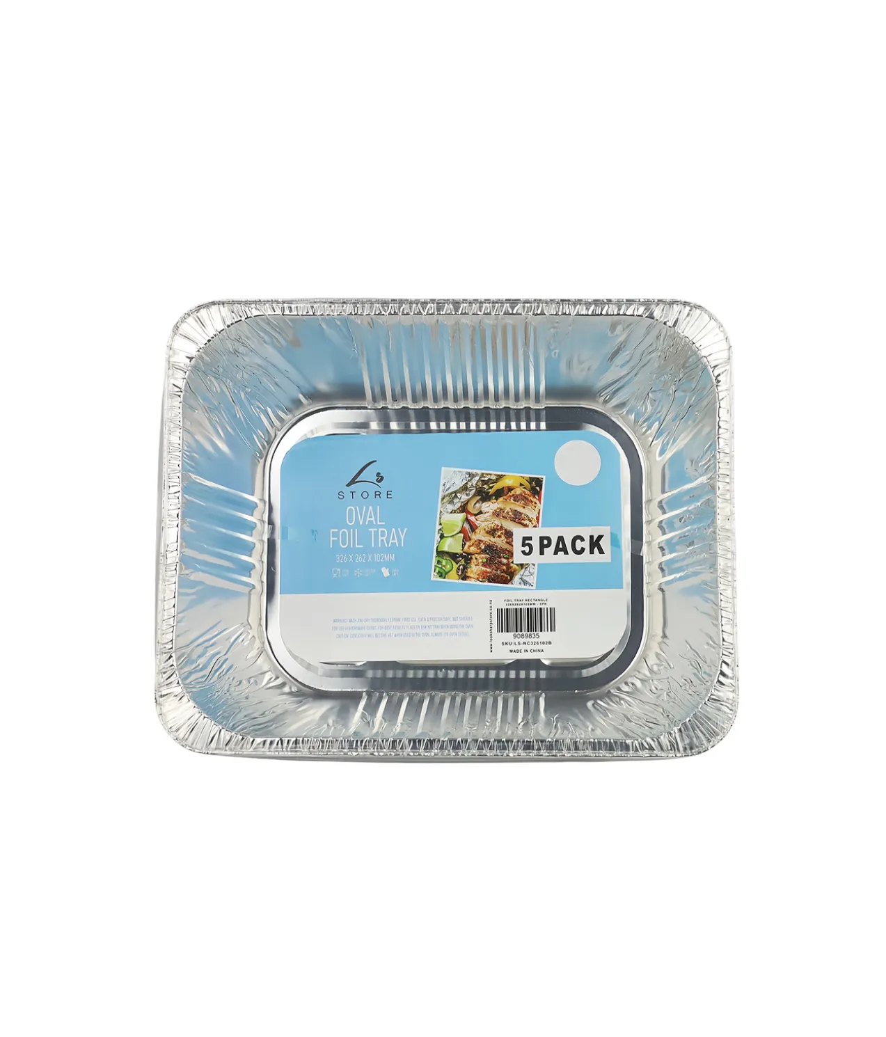Rectangle Foil Tray 326 x 262 x 102mm 5 pk