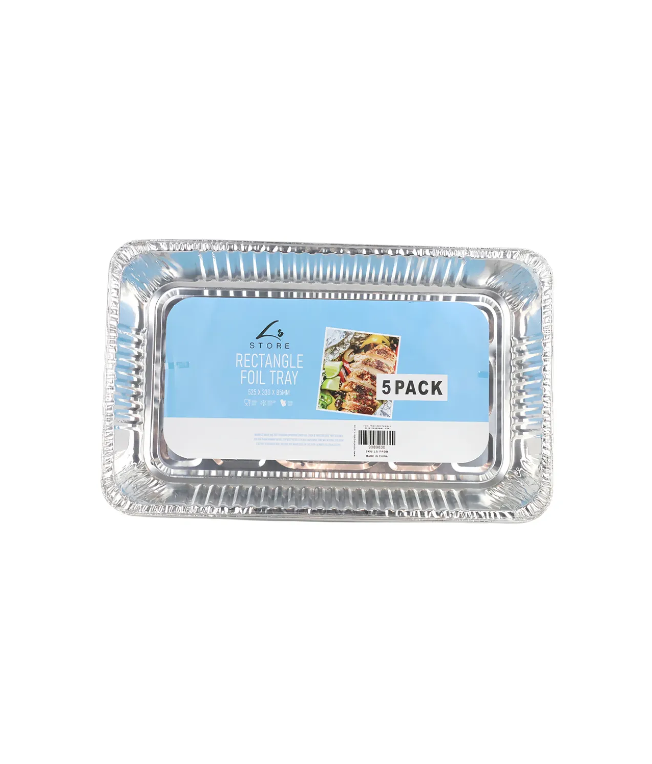 Rectangle Foil Tray 525 x 330 x 85mm 5 pk