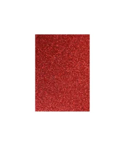 Red A4 Glitter Cardboard 10pk