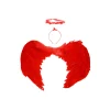Red Angel Wings & Headband 55cm