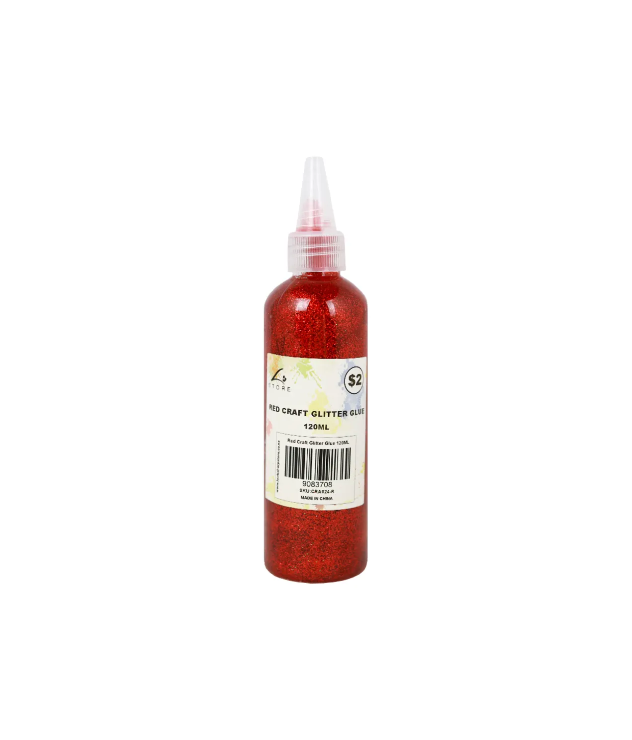 Red Craft Glitter Glue 120ml