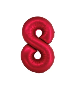 Red Foil Matte Number 8