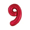 Red Foil Matte Number 9