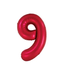 Red Foil Matte Number 9