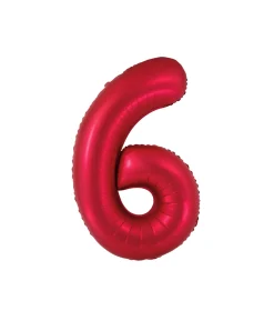 Red Foil Matte Number 6