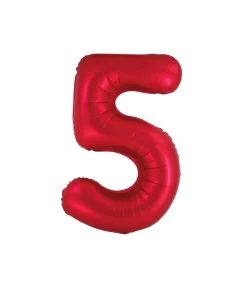 Red Foil Matte Number 5