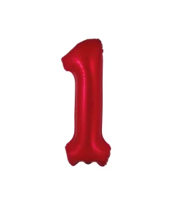 Red Foil Matte Number 1