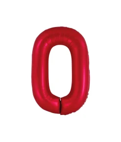 Red Foil Matte Number 0