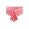 Red Gingham Flannel Tablecloth 3pc