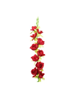 Red Gladiolus Bush Flower 7 Head 77cm