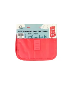 Red Hanging Toiletry Bag 24x42cm