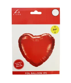 Red Heart Foil Balloon 24in