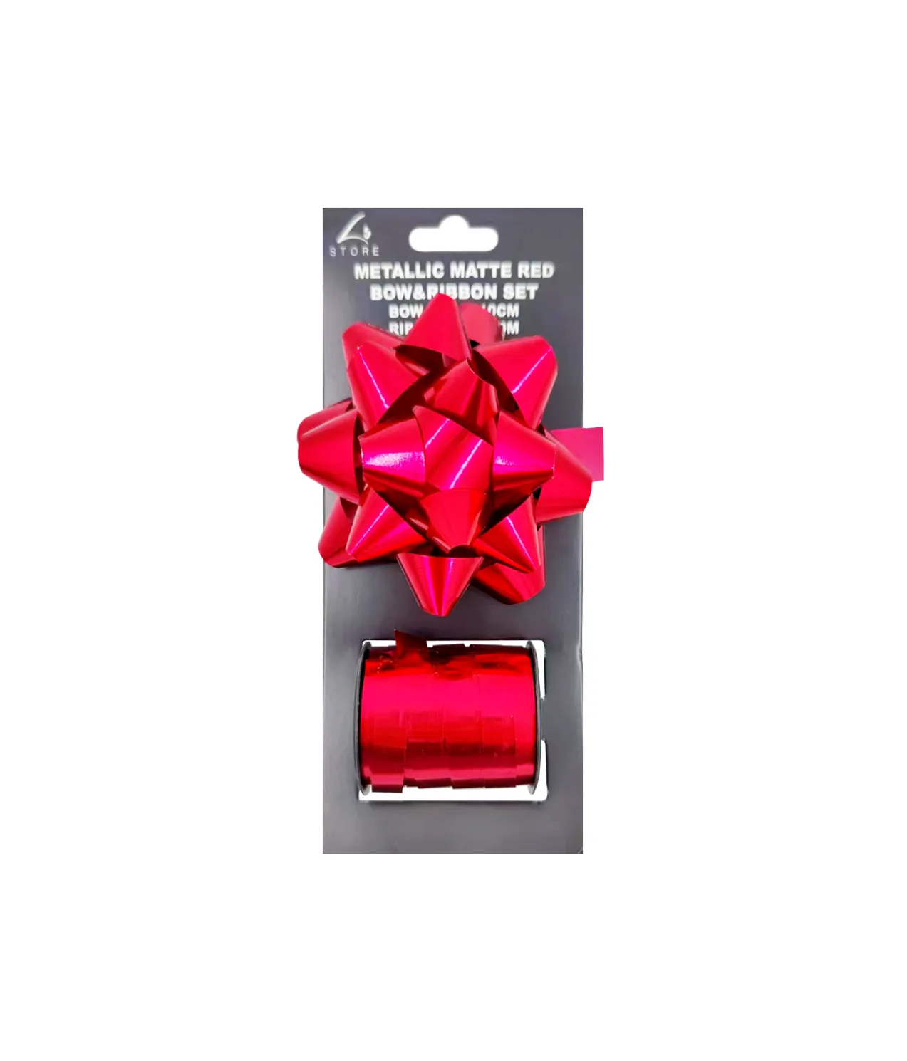 Red Matte Gift Bow & Ribbon Set