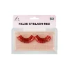 Red Metallic False Eyelashes