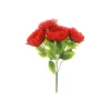 Red Peony 5 Head Bunch 44cm