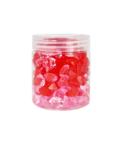 Red & Pink Mix Plastic Gems 12mm 80g