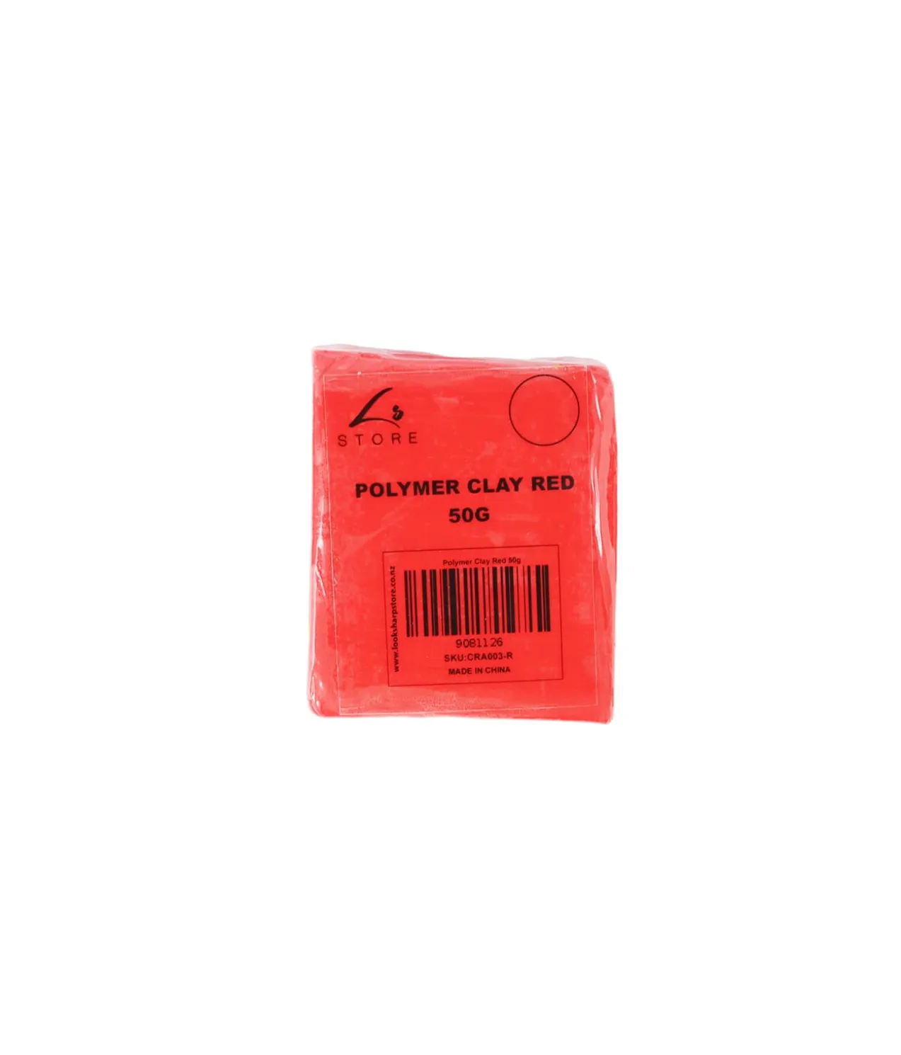 Red Polymer Clay 50g 4.5 x 5 x 1cm