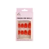 Red Round Press On Nails 24pc