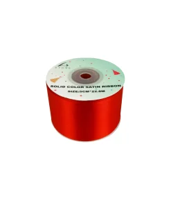 Red Solid Colour Satin Ribbon 5cm