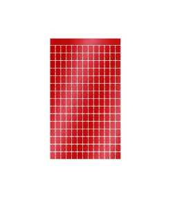 Red Square Foil Backdrop 1x2m