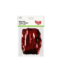 Red Table Skirt 3×0.8m
