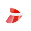 Red Transparent Plastic Visor