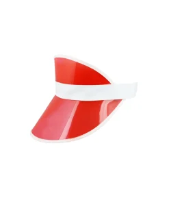 Red Transparent Plastic Visor