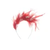 Red & White Feather Headband