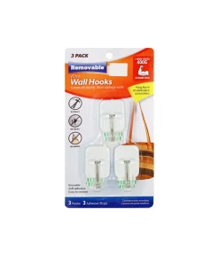 Removable Wall Hooks 3pk