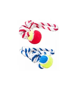 Rope With Ball Dog Toy Assorted