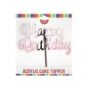 Rose Gold Acrylic Happy Birthday Topper