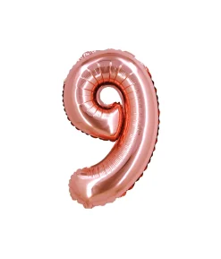 Rose Gold Air Fill Number 9 Balloon