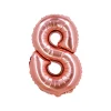 Rose Gold Air Fill Number 8 Balloon