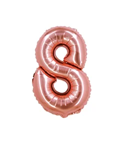 Rose Gold Air Fill Number 8 Balloon