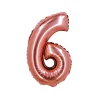 Rose Gold Air Fill Number 6 Balloon