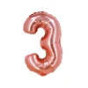 Rose Gold Air Fill Number 3 Balloon